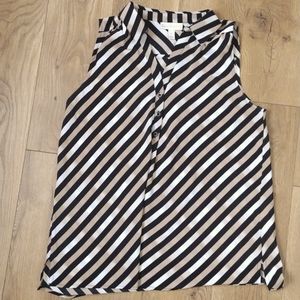 Dana Buchman Women's Large Sleeveless Button Up Blouse